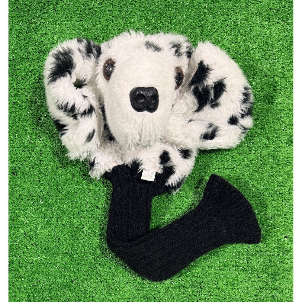 Dalmatian Dog Golf Head Cover Headcover Fur Plush Black White